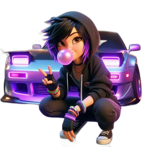 cyberpunk, concept art, pixel art, fantasy art transparent PNG cut-out