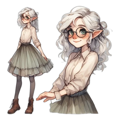 dress, staff, concept art, fantasy art transparent PNG cut-out