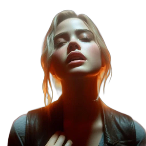 face, jacket, photorealistic, concept art transparent PNG cut-out