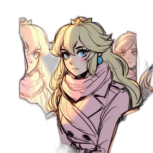 crown, jacket, face, watercolor transparent PNG cut-out