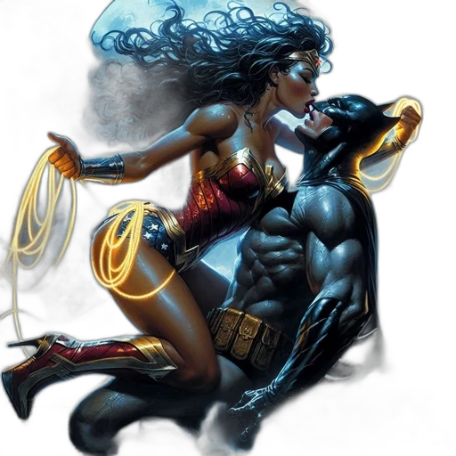 comic book art, concept art, fantasy art, golden transparent PNG cut-out