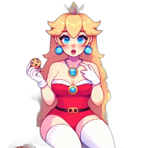 dress, crown, jewelry, staff transparent PNG cut-out