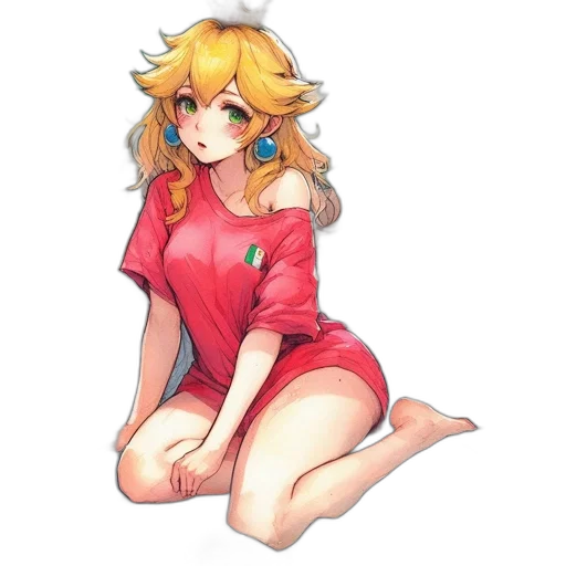 dress, staff, flower, weapon transparent PNG cut-out