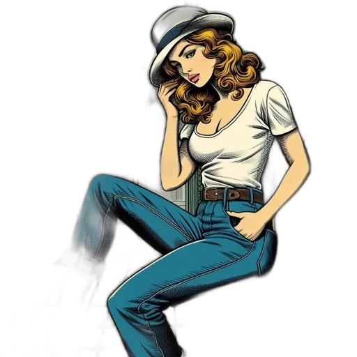hat, comic book art, cartoon, concept art transparent PNG cut-out