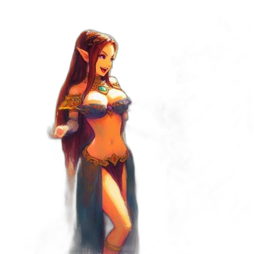 dress, fantasy art, concept art, comic book art transparent PNG cut-out