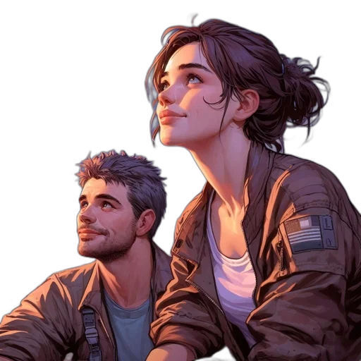 jacket, concept art, comic book art, cyberpunk transparent PNG cut-out