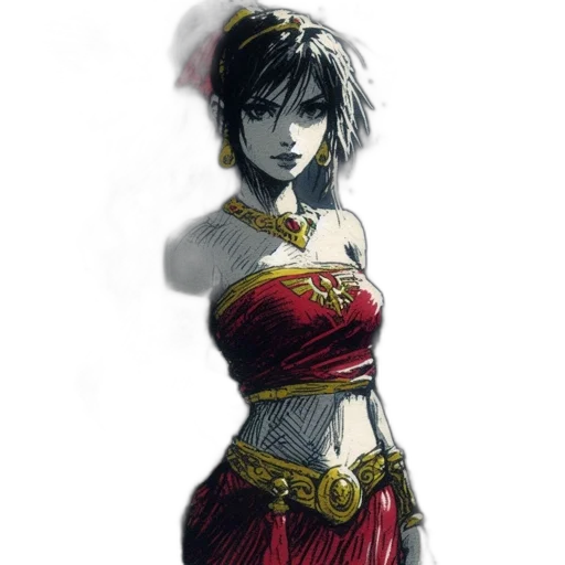 dress, jewelry, concept art, fantasy art transparent PNG cut-out