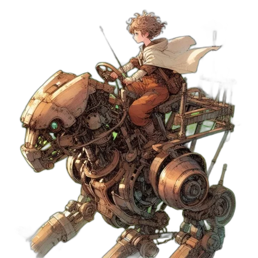 robot, weapon, concept art, fantasy art transparent PNG cut-out
