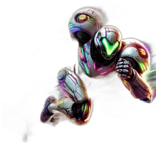 robot, creature, mask, weapon transparent PNG cut-out