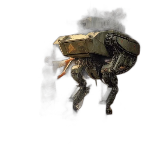 robot, creature, weapon, jacket transparent PNG cut-out