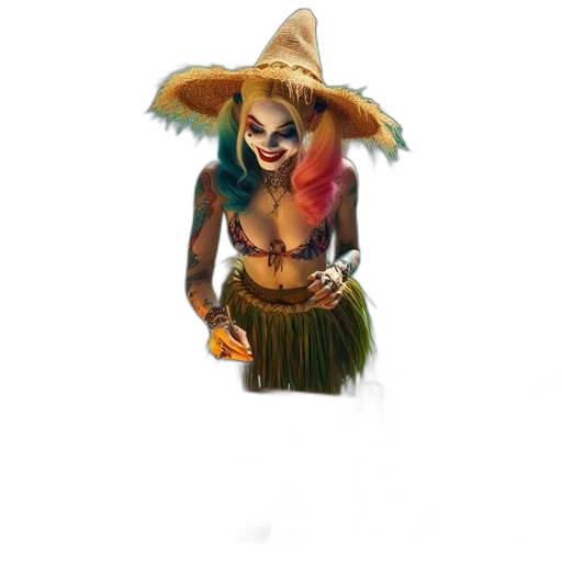 mask, hat, staff, creature transparent PNG cut-out