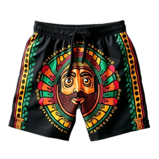 pair, black, shorts, colorful transparent PNG cut-out