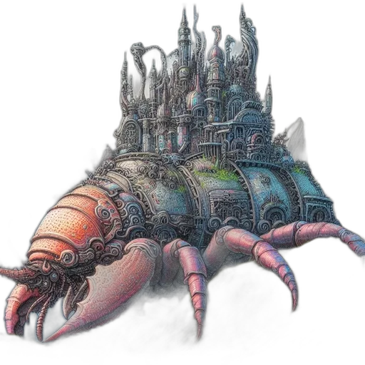 creature, robot, weapon, crown transparent PNG cut-out