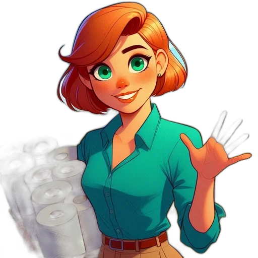staff, jacket, dress, face transparent PNG cut-out