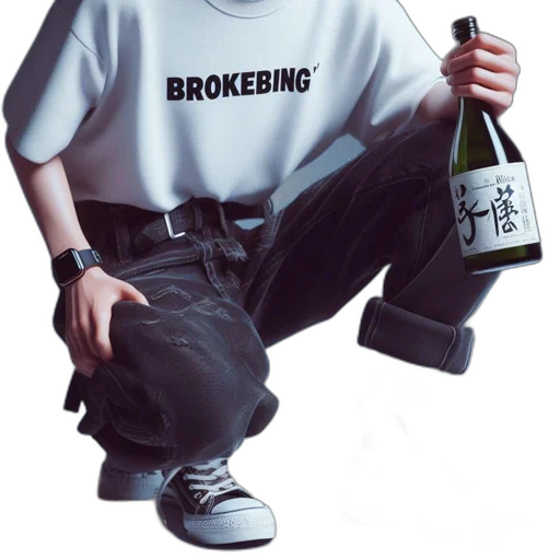 jacket, bottle, photorealistic, concept art transparent PNG cut-out