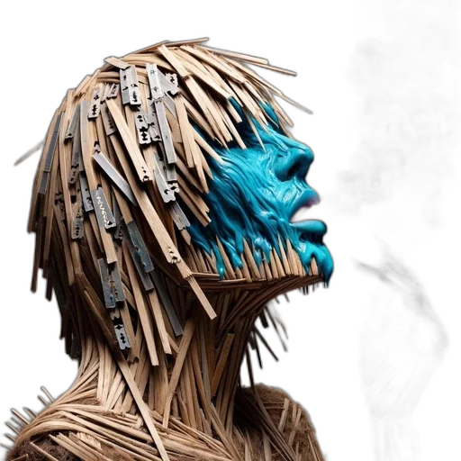 mask, face, robot, hair transparent PNG cut-out