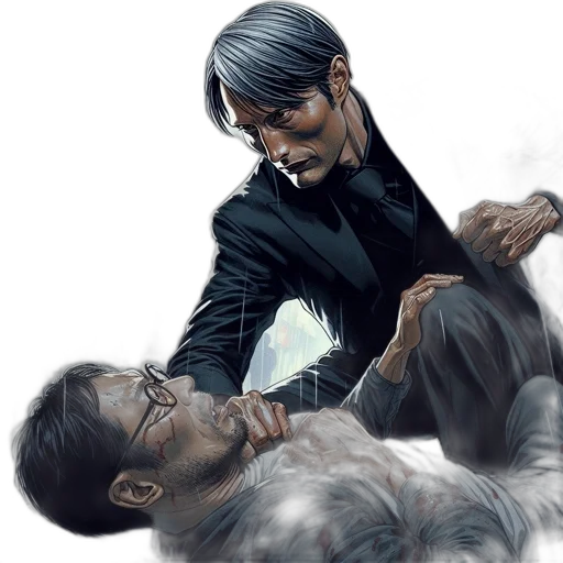 comic book art, concept art, cyberpunk, watercolor transparent PNG cut-out