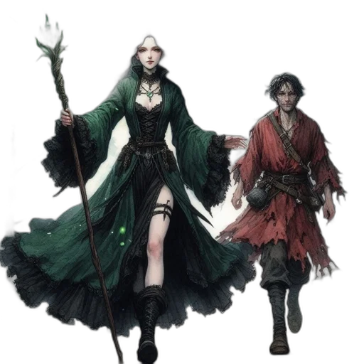 staff, concept art, fantasy art, comic book art transparent PNG cut-out