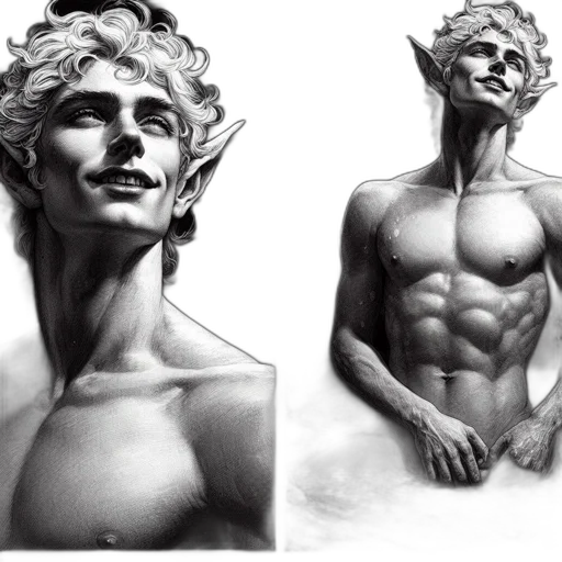 face, creature, concept art, photorealistic transparent PNG cut-out