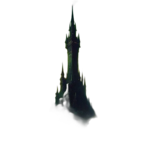 staff, crown, building, dragon transparent PNG cut-out