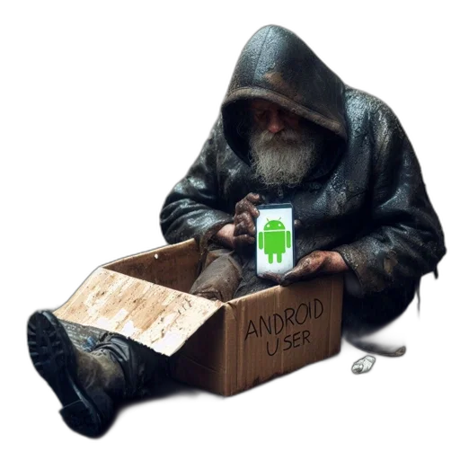 concept art, fantasy art, homeless, man transparent PNG cut-out