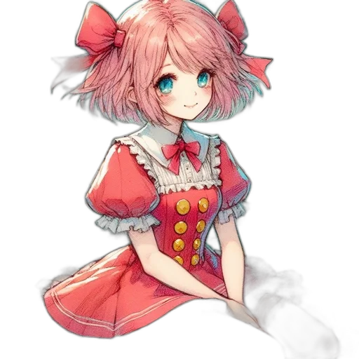 dress, staff, creature, weapon transparent PNG cut-out