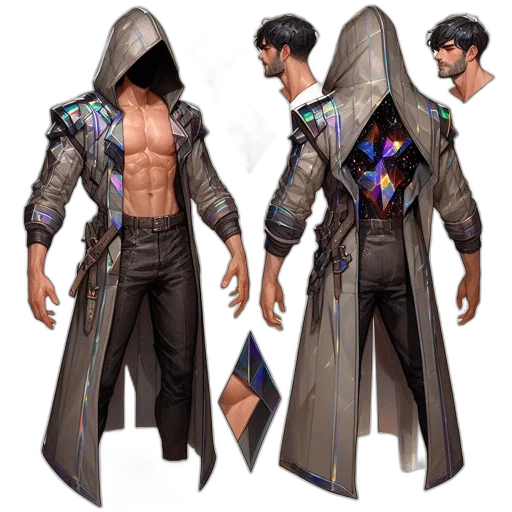 jacket, concept art, fantasy art, cyberpunk transparent PNG cut-out