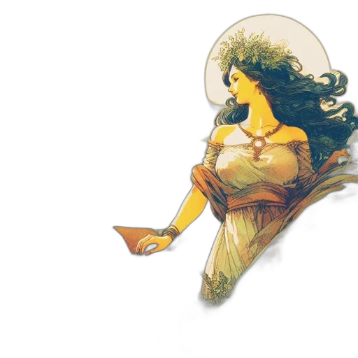 dress, crown, comic book art, concept art transparent PNG cut-out