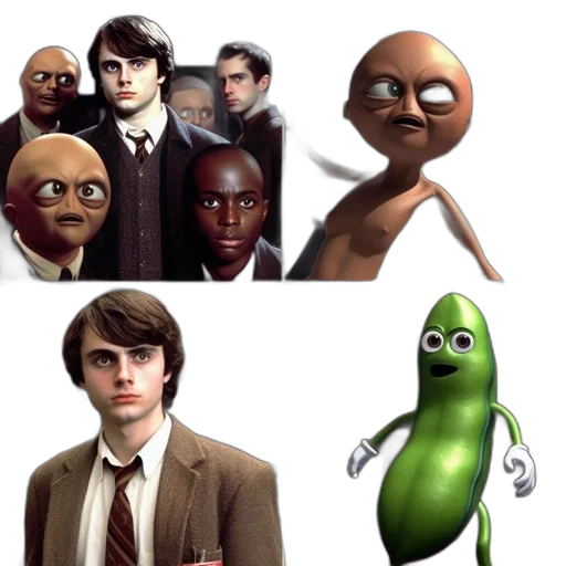 face, creature, robot, staff transparent PNG cut-out