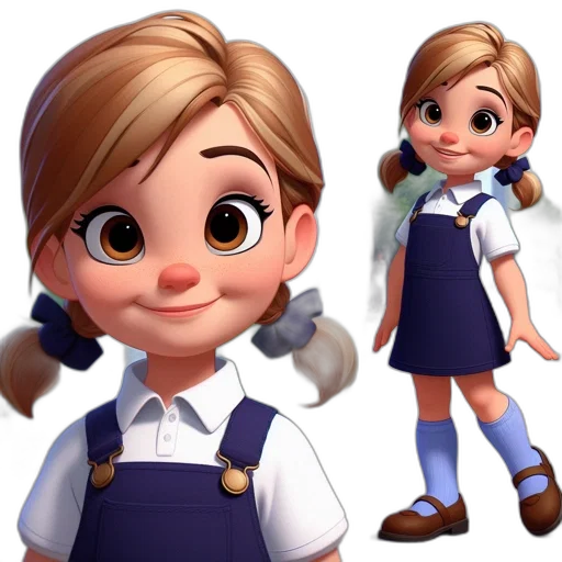 staff, face, 3d render, cartoon transparent PNG cut-out
