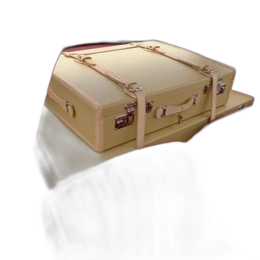 furniture, 3d render, beige, suitcase transparent PNG cut-out