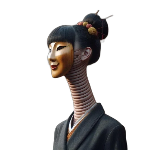 staff, robot, face, hair transparent PNG cut-out