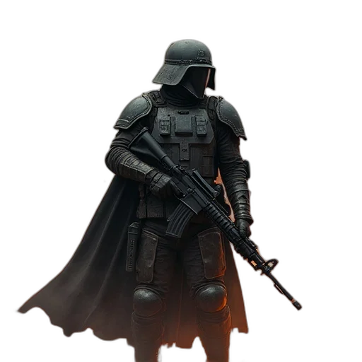 weapon, sword, staff, jacket transparent PNG cut-out
