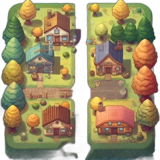concept art, pixel art, 3d render, fantasy art transparent PNG cut-out