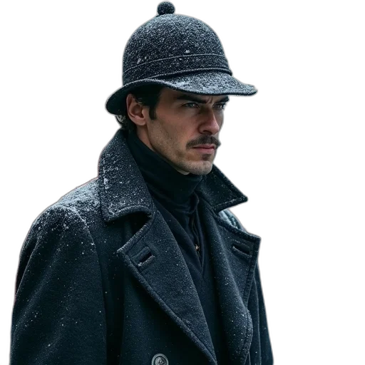 hat, jacket, face, snow transparent PNG cut-out