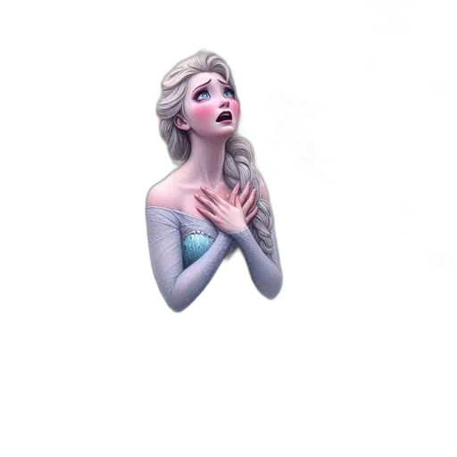 dress, jewelry, face, 3d render transparent PNG cut-out