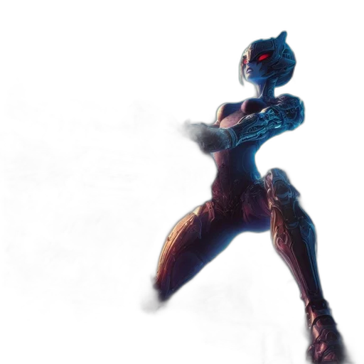 robot, creature, weapon, staff transparent PNG cut-out