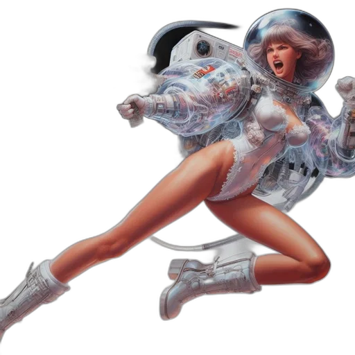 robot, concept art, comic book art, fantasy art transparent PNG cut-out