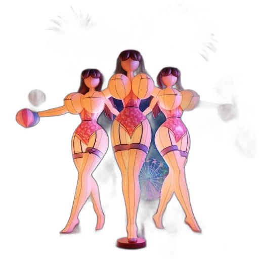 staff, dress, robot, 3d render transparent PNG cut-out