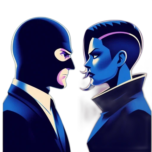 mask, comic book art, concept art, cartoon transparent PNG cut-out
