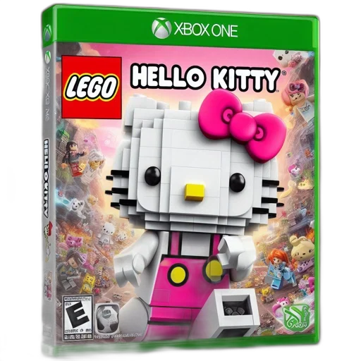 3d render, hello, kitty, featured transparent PNG cut-out