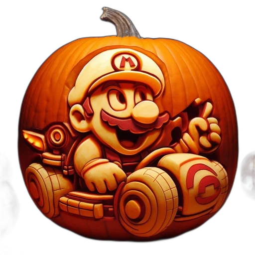 concept art, intricately, carved, pumpkin transparent PNG cut-out