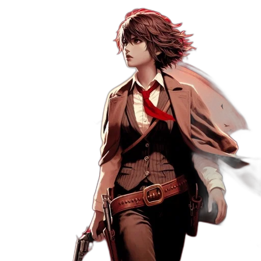 jacket, staff, weapon, concept art transparent PNG cut-out