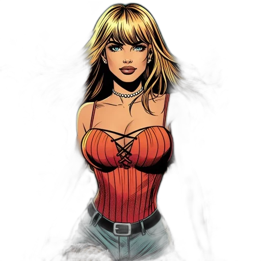 dress, comic book art, concept art, cartoon transparent PNG cut-out