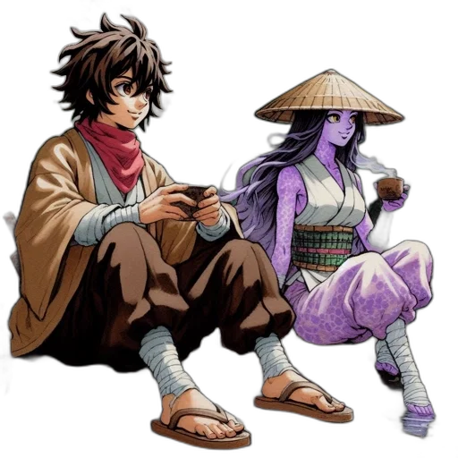 concept art, anime, fantasy art, pixel art transparent PNG cut-out