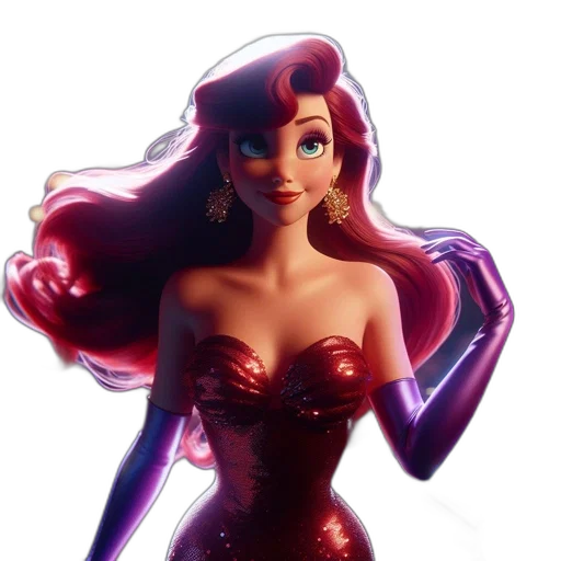 dress, crown, 3d render, concept art transparent PNG cut-out