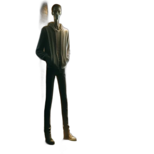 jacket, creature, staff, robot transparent PNG cut-out