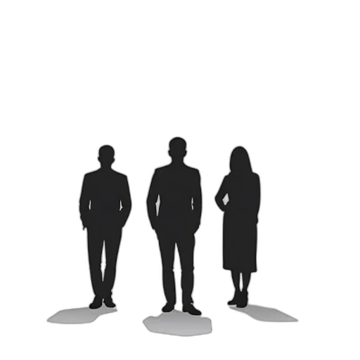 staff, stylized, illustration, three transparent PNG cut-out