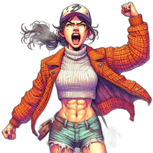 jacket, comic book art, cyberpunk, concept art transparent PNG cut-out