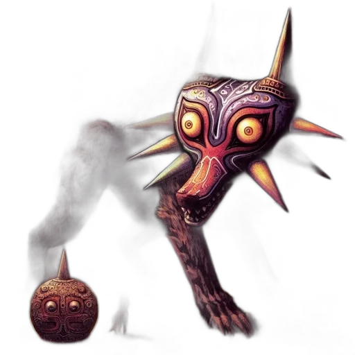 mask, staff, creature, robot transparent PNG cut-out
